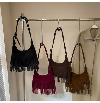 Fringed Interior Compartment Tote Bags Sewing Thread Large Capacity 2024 Hot Sale Bags for Women Zipper Pu Women's Handbags