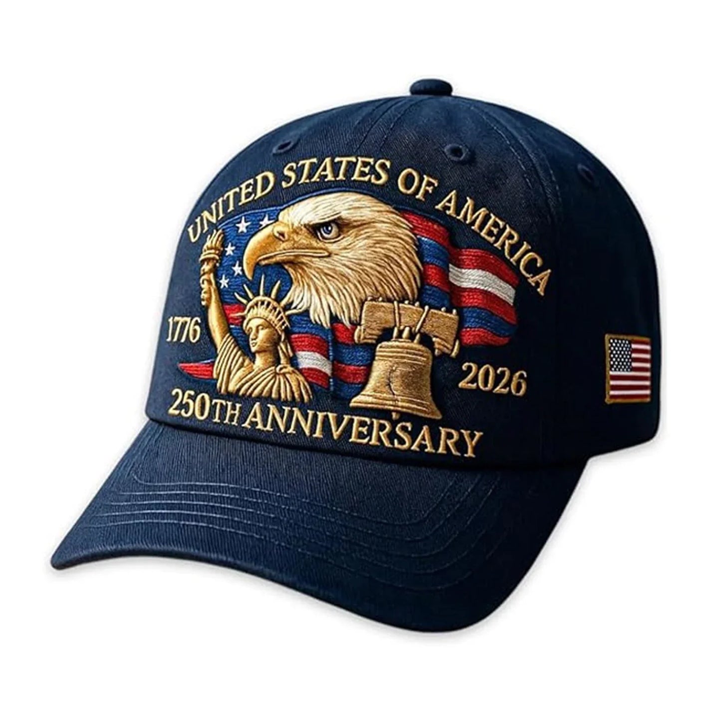 US 250th Anniversary Cap Retro Washed Patriotic Cap Trucker Hat Outdoor Sunhats Sports Hat reathable Baseball Caps for Men Women