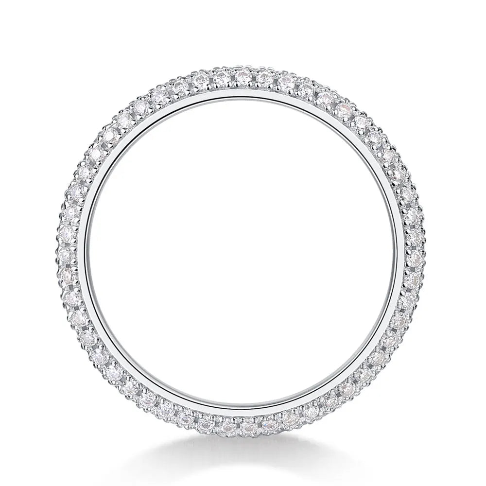 D VVS1 All Moissanite Ring GRA Certified Lab Diamond s925 Sterling Silver 18k White Gold Engagement Rings for Women Man