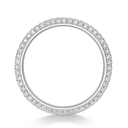 D VVS1 All Moissanite Ring GRA Certified Lab Diamond s925 Sterling Silver 18k White Gold Engagement Rings for Women Man