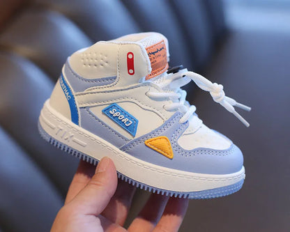 Children Tennis Shoes High-top Sports Shoes for Girls Fashion Causal Kids School Boys Basketball Shoes Breathable Soft Sneakers