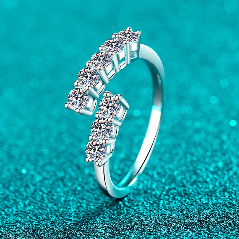 Full 3mm Moissanite Wedding Ring 925 Sterling Silver Eternity Band Engagement Bride Party Rings For Women Fine Jewelry