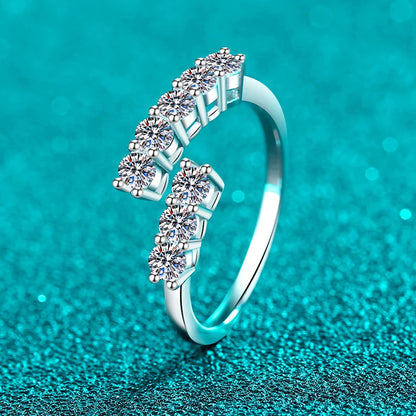Full 3mm Moissanite Wedding Ring 925 Sterling Silver Eternity Band Engagement Bride Party Rings For Women Fine Jewelry