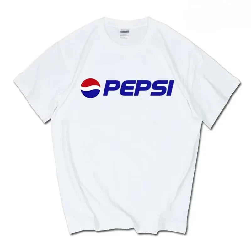 2026 Summer New Trendy Brand INS Pepsi Cola Joint T-shirt Sprite Coca-Cola Men's and Women's Loose Cotton Couple's Short Sleeves