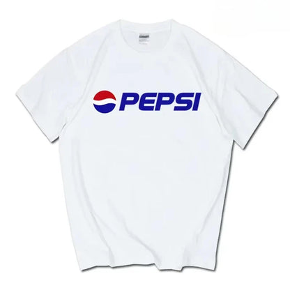 2026 Summer New Trendy Brand INS Pepsi Cola Joint T-shirt Sprite Coca-Cola Men's and Women's Loose Cotton Couple's Short Sleeves