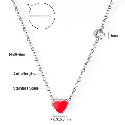 Heart Star Moon Pendant Necklaces Tiny Charms Stainless Steel Choker Women/Girls Y2K Sweater Boho Jewelry Collares