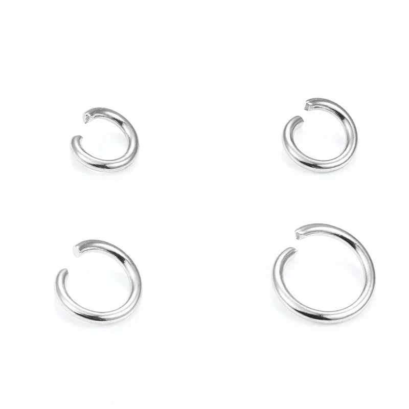 1.5mm Thick Stainless Steel Width 8mm 9mm 10mm 12mm  Open Jump Rings For Jewelry Making Supplies Accessories Findings Not Fade