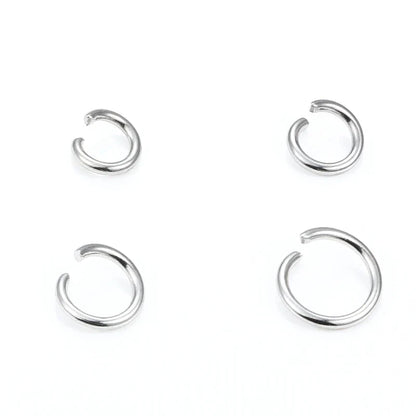 1.5mm Thick Stainless Steel Width 8mm 9mm 10mm 12mm  Open Jump Rings For Jewelry Making Supplies Accessories Findings Not Fade