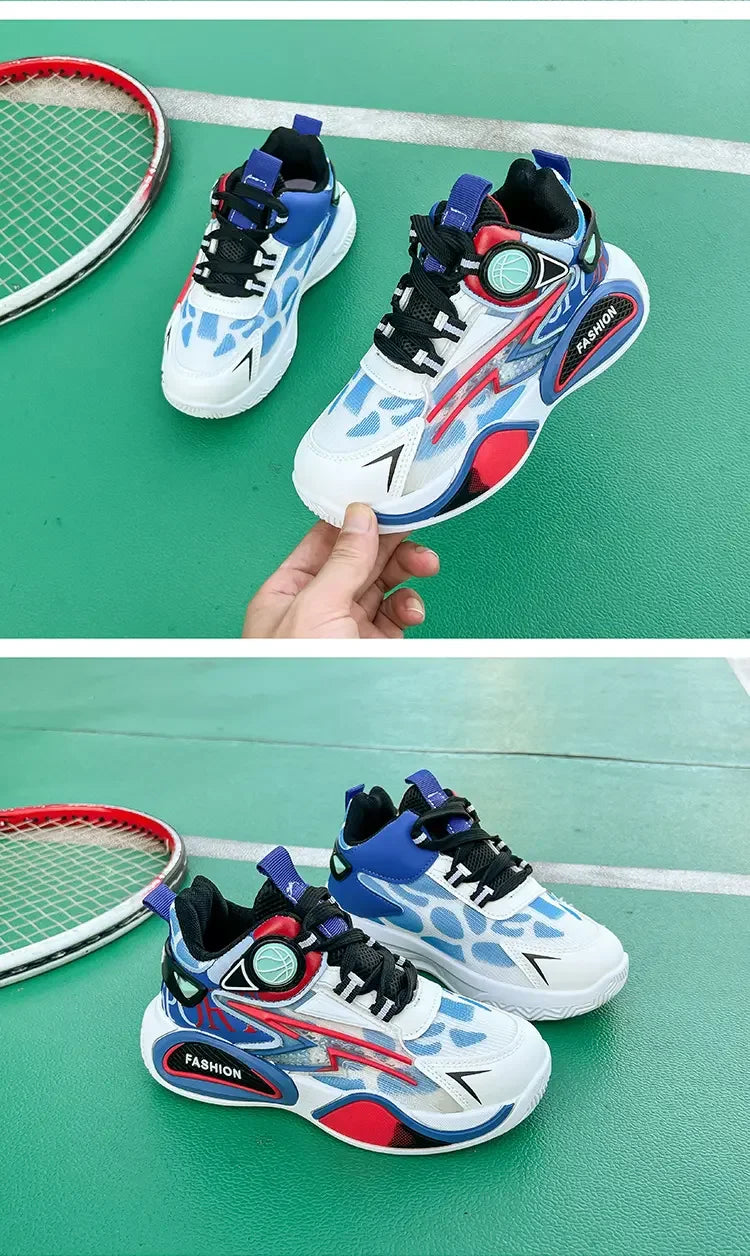Kids Sneakers Breathable Mesh Sports Shoes for Children Boys Lightweight Basketball Shoes 2025 New Casual Sneakers Boys Trainers