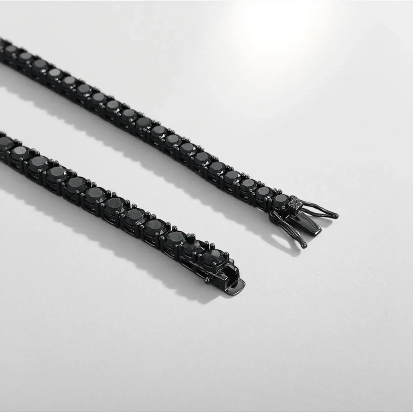 TY 3mm 4mm Black Moissanite Tennis Bracelet Full Diamond 925 Sterling Silver Plated 18k Hiphop Bracelets for Women Man