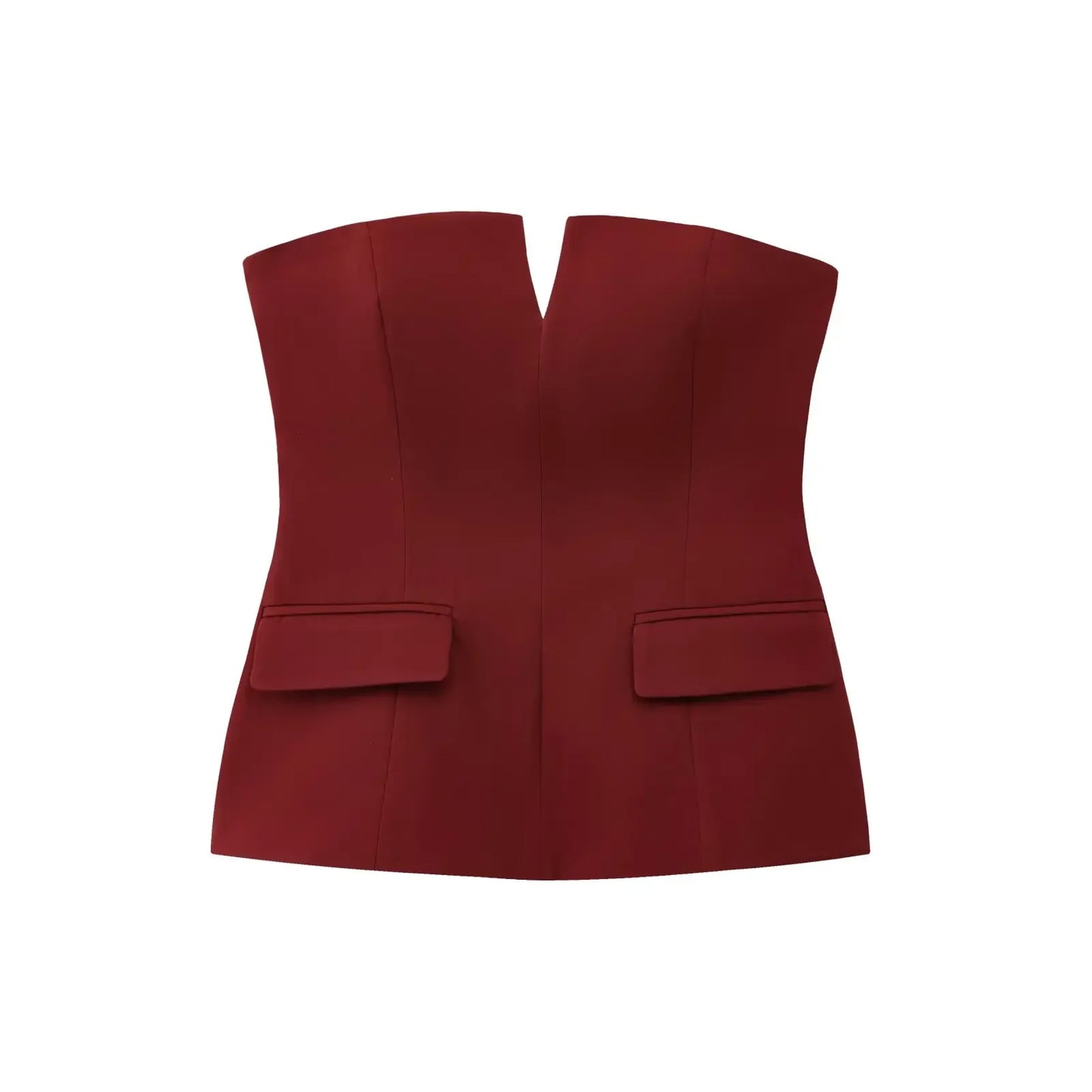 Spring Summer Women Strapless Crop 2025 Tops Basic Sleeveless Office Lady Tops Trend Street Classic Solid Tube Tops