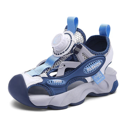 Summer Breathable Children's Sandals 5-16Y Boys' Fashion Beach Water Shoes Non Slip Outdoor Soft Bottom Sports Sandal Shading