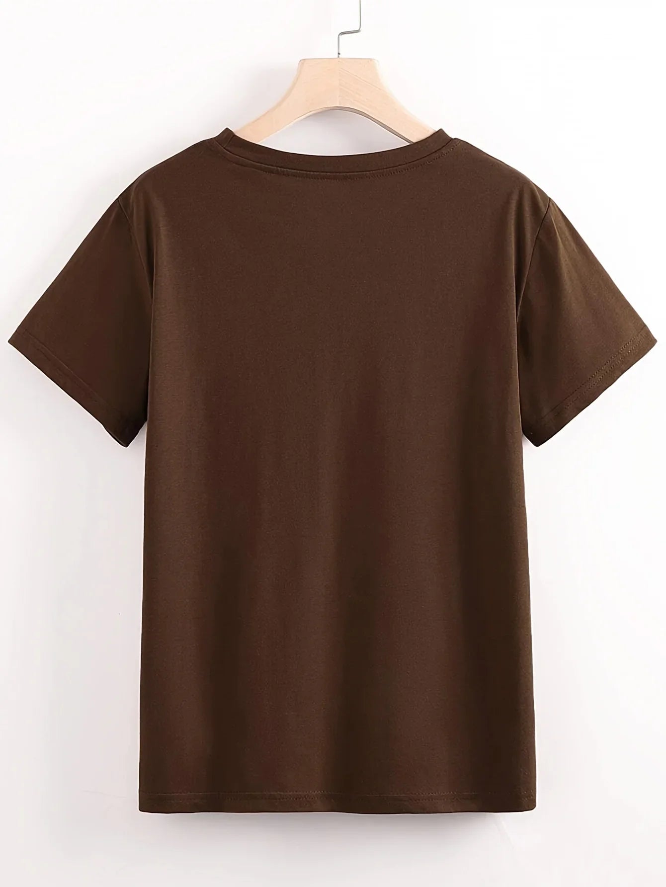 Coffee Lover Graphic Women's Tee - Cute Coffee Cups Print, Casual Brown Top