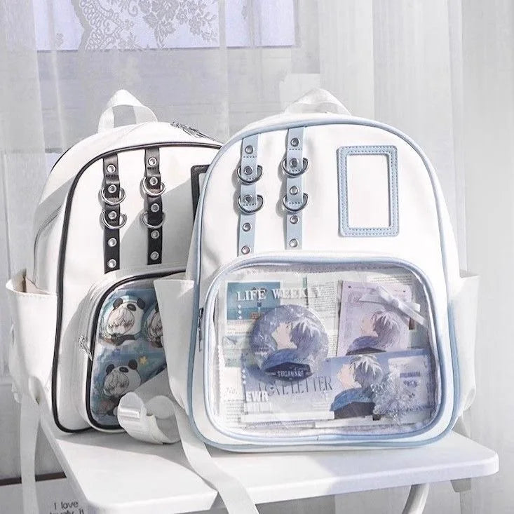 Cute Mini Backpack Women Kawaii Ita Bag Sweet Girl Transparent Rucksack DIY Personality Display Knapsack Lolita Shoulder Bag