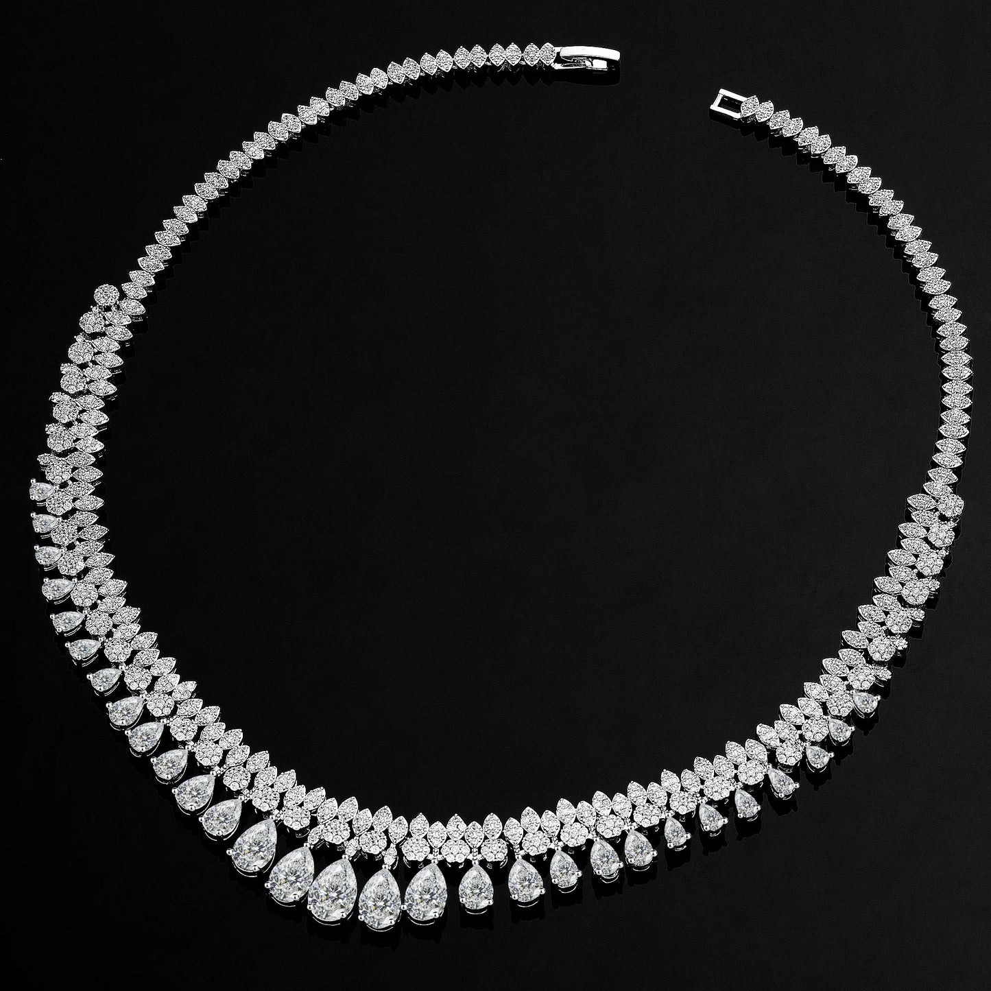 2024 Novo Conjunto de Joias de Noiva Luxuoso de Zircônia Cúbica AAA de 4 Peças para Festa de Casamento Nigéria Dubai