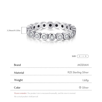 Top Quality Luxury Original Real Solid 925 Sterling Silver Starshine Finger Ring Authentic Jewelry For Women Wedding Gift