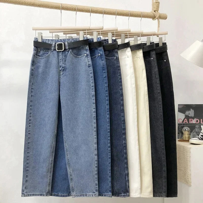 High Waist Harlan Denim Jeans Straight Leg Loose Fit