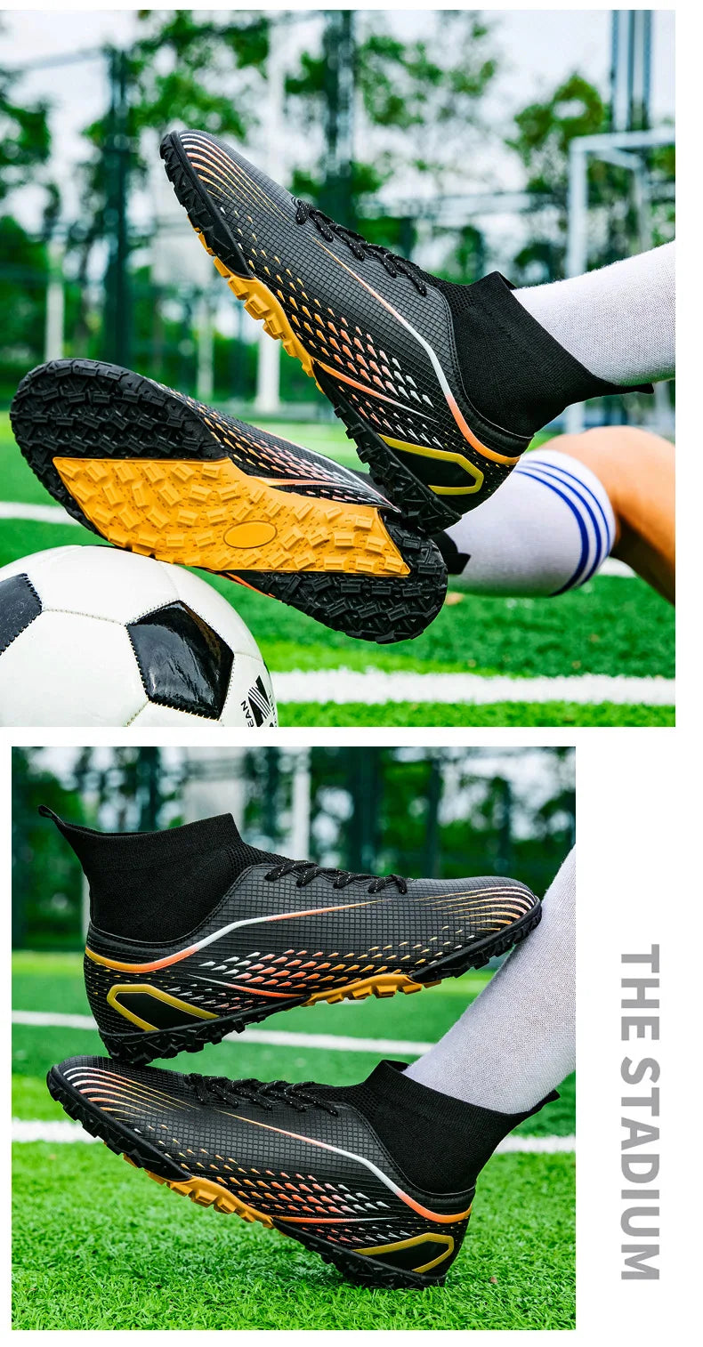 New 33-46 Large Football Boots Children Youth High Quality Football Shoes Outdoor Training Professional Competition Footwear