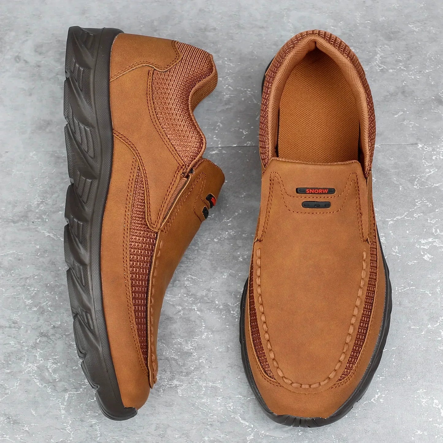 Sapatos Masculinos Casuais de Couro, Mocassins Respiráveis, Tênis Masculinos 2024, Novos Tênis Masculinos de Couro Confortáveis, Calçados Masculinos
