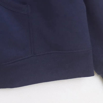 Mickey Mouse Paris Letter Cartoon Print Fleece Sweatshirt Fashion Unisex Women Pockets Hooded Zip Up Jumper Tops