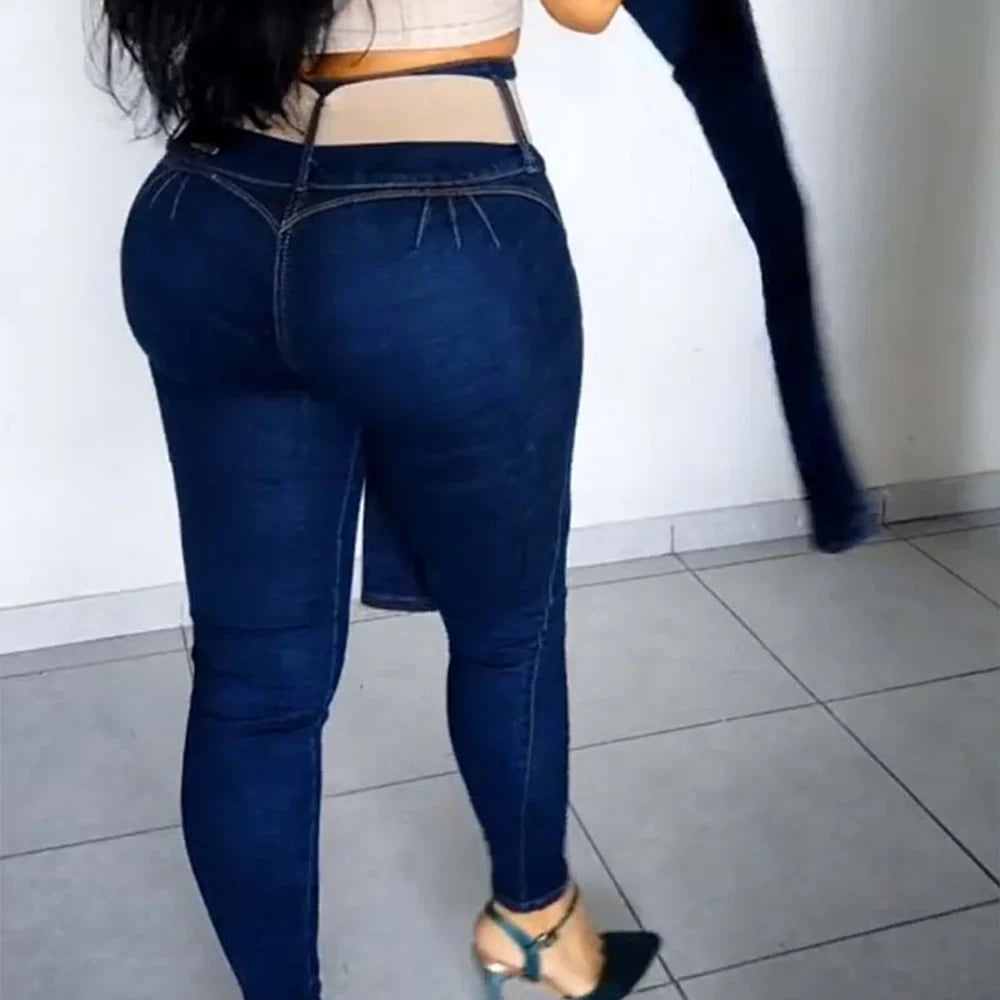 Women Skinny Jeans High Waist Thin Denim Pencil Pants