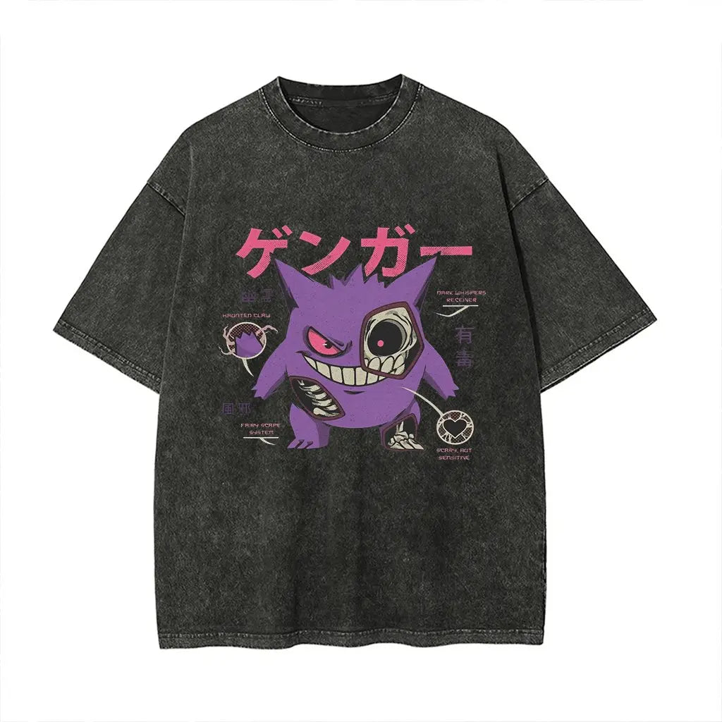 Gengar Graphic T Shirt Man Women Anime Short Sleeve Tee Summer 2026 Streetwear Casual Tops Y2k