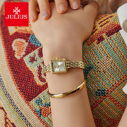 Watch For Women  Women's Stainless Steel Band Luxury Gift Watch Dual-Layer Dial Fashion Montre JA-771