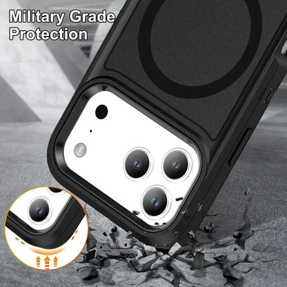 3IN1 Military Grade Heavy Duty Armor Case For IPhone 17 Air 16 15 14 Plus Pro Max Magnetic Charge TPU+PC Anti-fall Protect Cover