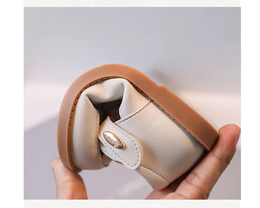 2025 New Summer Kids Sandals For Girls Leather Cuts-out Children Sandals Cute Flower Soft Sole Fashion Toddler Baby Shoes