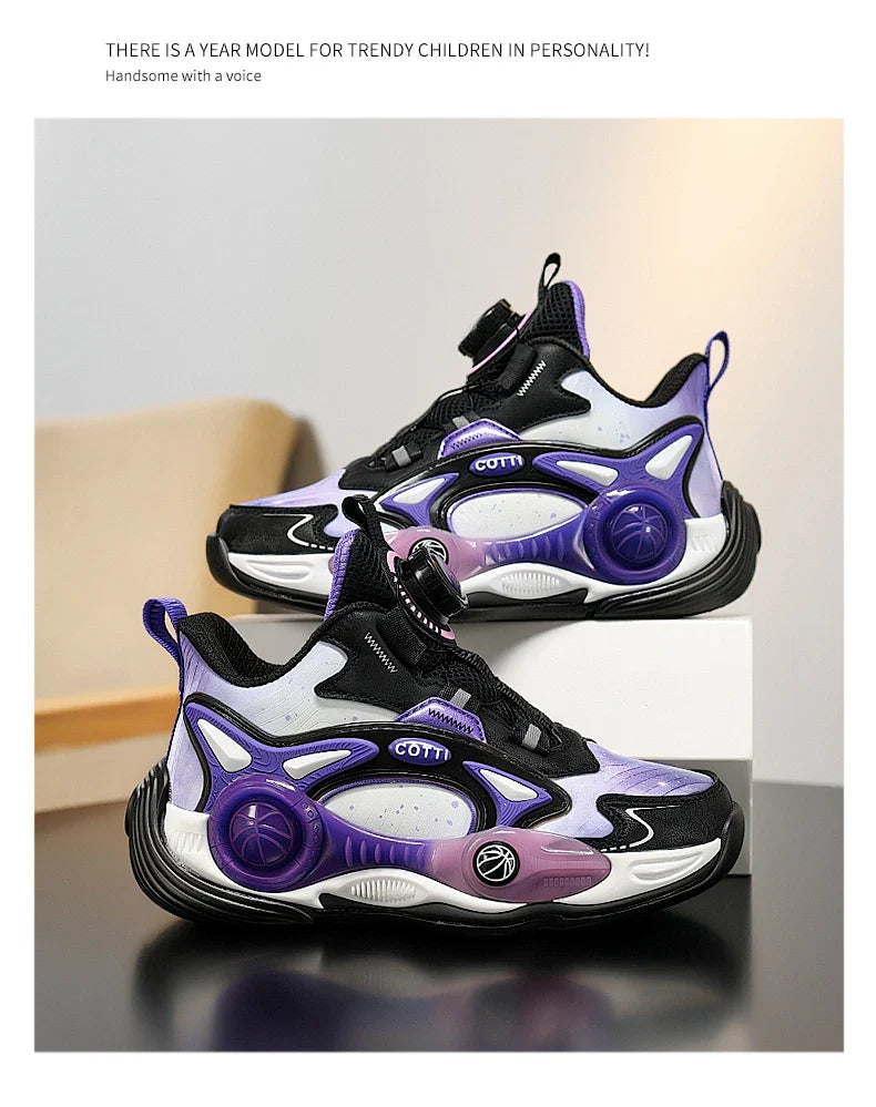 Children‘s Basketball Shoes Non-slip Waterproof Basketball Training Sneakers Boys Girls Cushioned Athletic Shoes Running Shoes