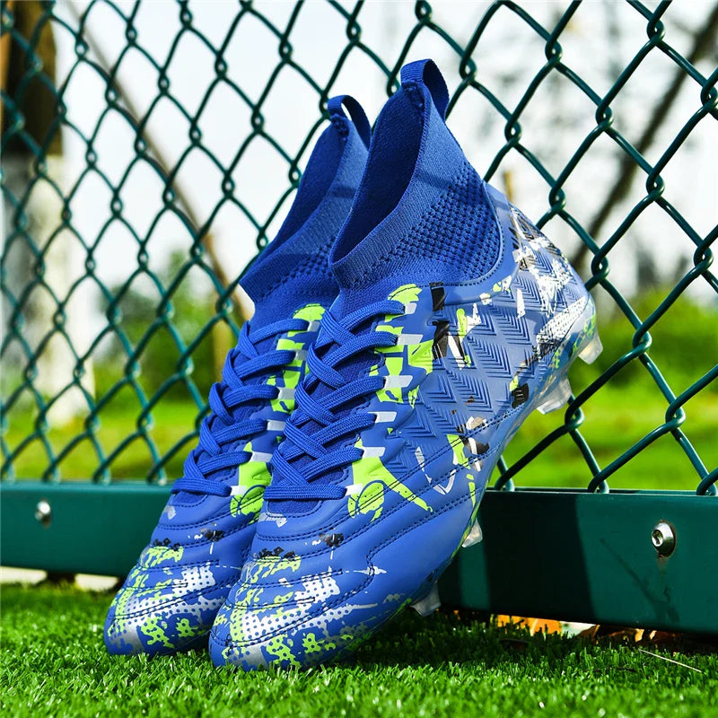 Double Star 2026 New High-Top Soccer Shoes, AG Long Studs, for Teens, Primary School Students, Adults & Kids, Professional Match
