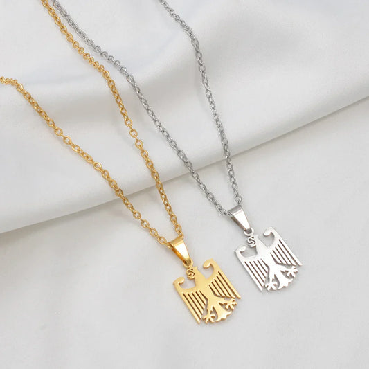 Anniyo German Eagle Pendant Neckalces Stainless Steel Germany Jewelry for Women Girls Gifts for Mom and Daughter #508062