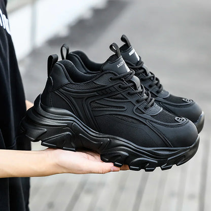 Lace-up Safety Work Shoes For Women Steel Head Boots Female Indestructible Construction Non Slip Platform Work Shoes