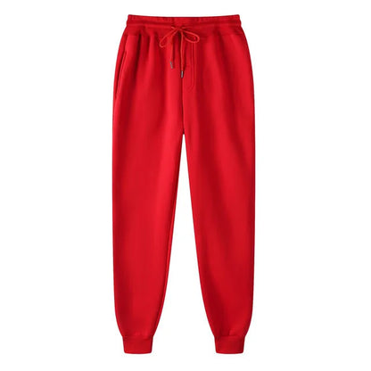 Autumn and winter Men Warm Casual Pants Fitness Sportswear Tracksuit Bottoms    Trousers Black Gyms Jogger Pants