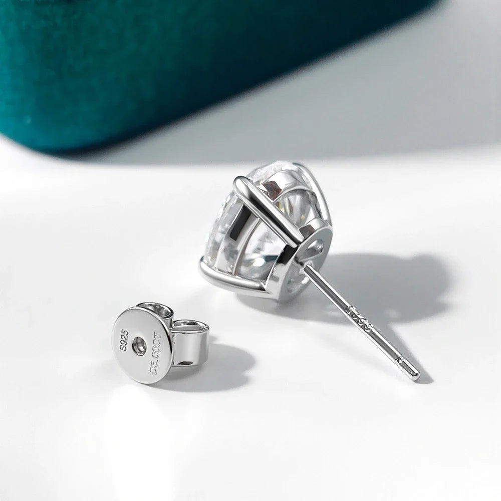 5*7mm Oval Cut Ruby Emerald Moissanite Stud Earrings Lab Grown For Women Man Unisex Gemstone Party 925 Silver Earring Gift