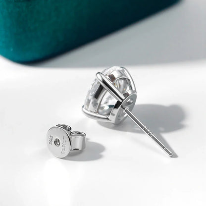 5*7mm Oval Cut Ruby Emerald Moissanite Stud Earrings Lab Grown For Women Man Unisex Gemstone Party 925 Silver Earring Gift
