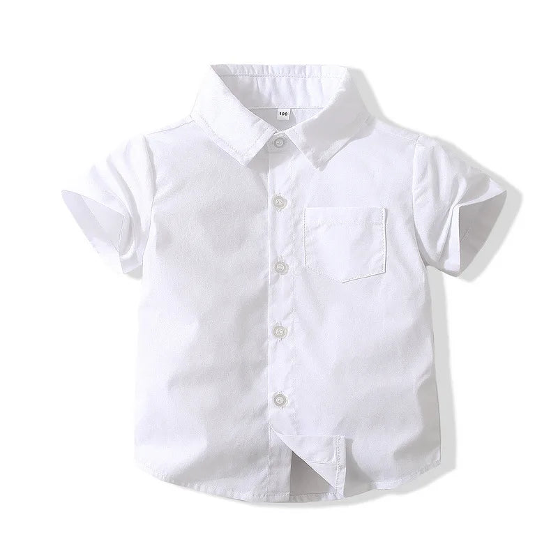 Kids Boys Formal Birthday Outfit Suit Toddler Gentleman Wedding White Shirt 1-7 Years Baby Pants Boys Ceremony Outfits