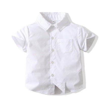 Kids Boys Formal Birthday Outfit Suit Toddler Gentleman Wedding White Shirt 1-7 Years Baby Pants Boys Ceremony Outfits