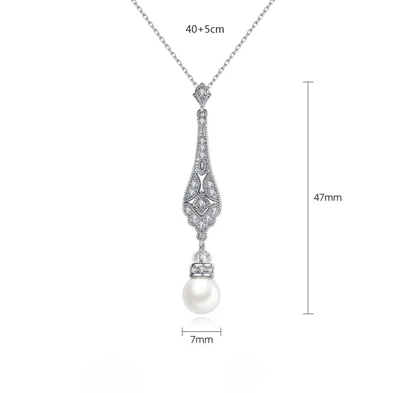Pave Setting Fashion CZ Crystal Pearl Women Girls Earring AAA Grade Cubic Zircon Earring Bridal Wedding Dangle Earring