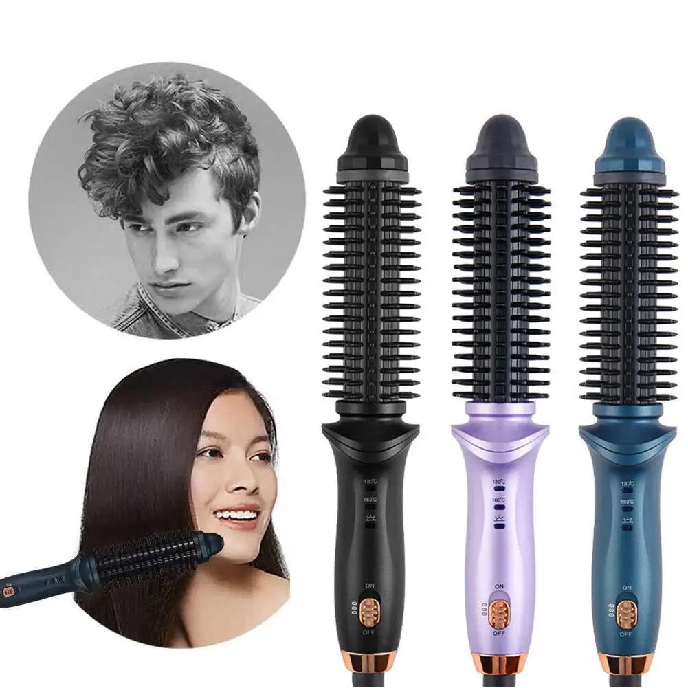 Auto Rotating Curling Iron Wand - 2-in-1 Hair Curler & Straightener, Adjustable Temperature, Travel Friendly