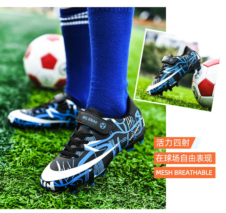 Hot TF/AG Kids Football Shoes Original Child Soccer Shoes Indoor Training Football Field Boots Children‘s Soccer Cleats Sneaker