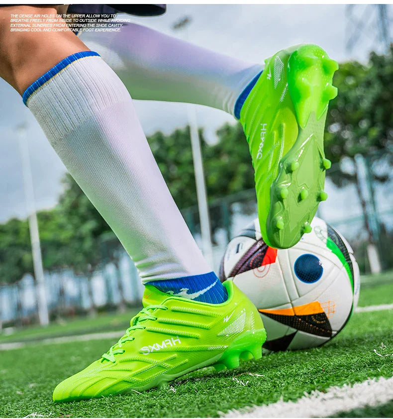 Double Star 2026 New Football Shoes, AG Long Stud for Kids, Primary Students, Teenagers and Adults, Professional Match & Trainin