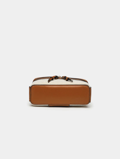Fashionable versatile box bag brown one shoulder trendy hand-held hard fashionable small square bag