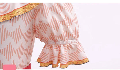 Children's dress summer 3-12 year old casual short sleeved girl's dress cotton print birthday party girl princess dress