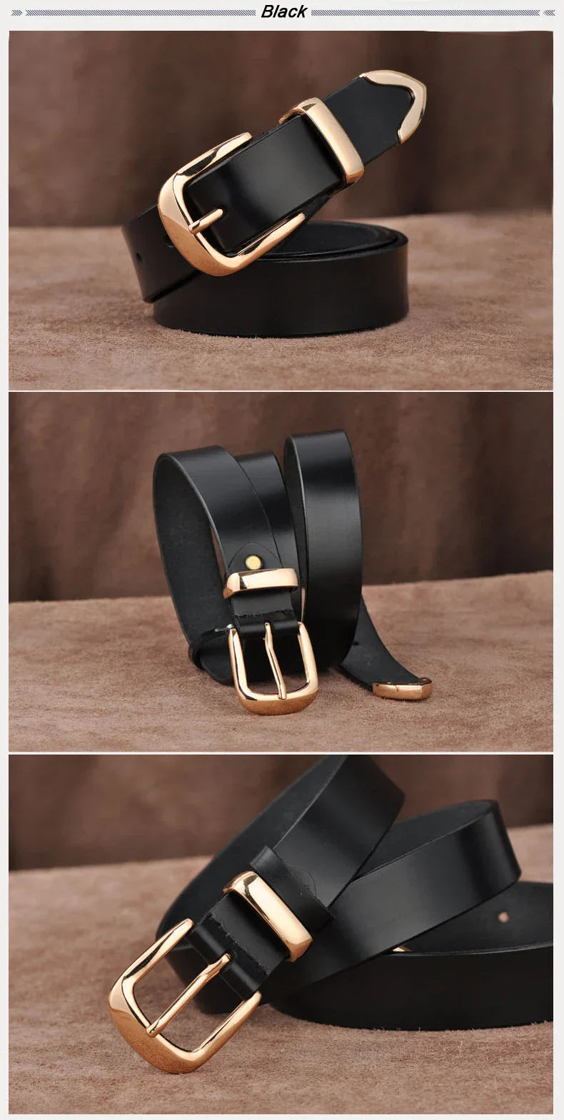 Women's Strap Casual All Match Women Brief Genuine Leather Belt Women Strap Pure Color Belts Top Quality Jeans Belt L27