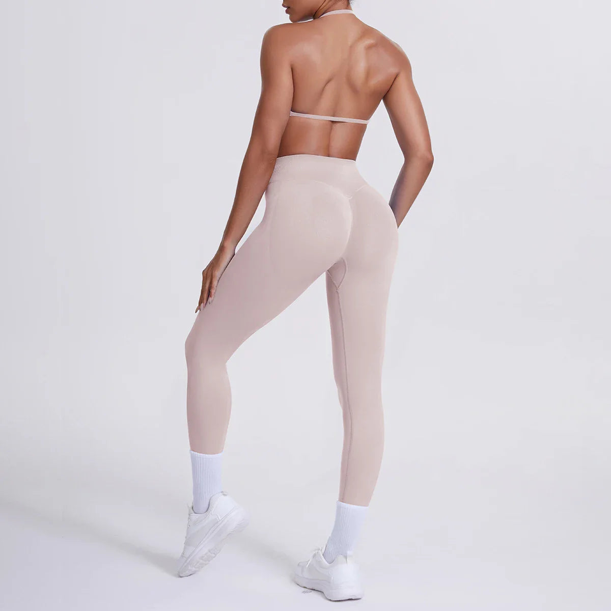 Women 2pcs Patchwork Sport Yoga Suit Training Sleeveless Sport Gym Tops Tummy Control Slimming Booty Leggings Yoga Suit Sports