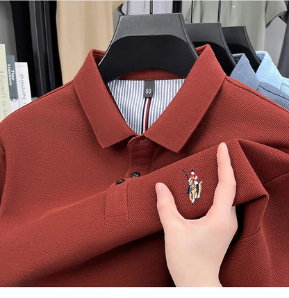 High end brand 100% cotton short sleeve polo shirt luxury pony embroidery men's summer comfort fashion designer new Paul T-shirt