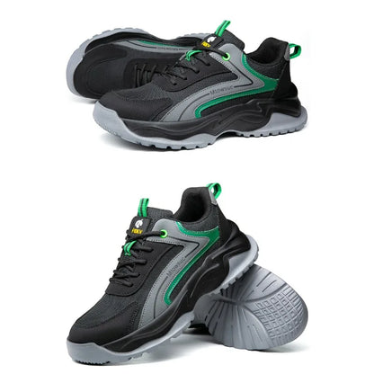 Men's Labor Protection Shoes Anti-Smashing Anti-Piercing Lightweight Breathable Wear-Resistant Safe Work Shoes