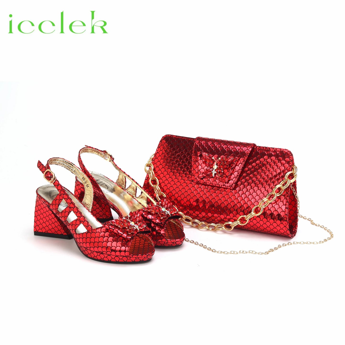Italian Hollow Design Shoes Matching Bag in Coffee Color Comfortable Heels Ladies Sandals for Party