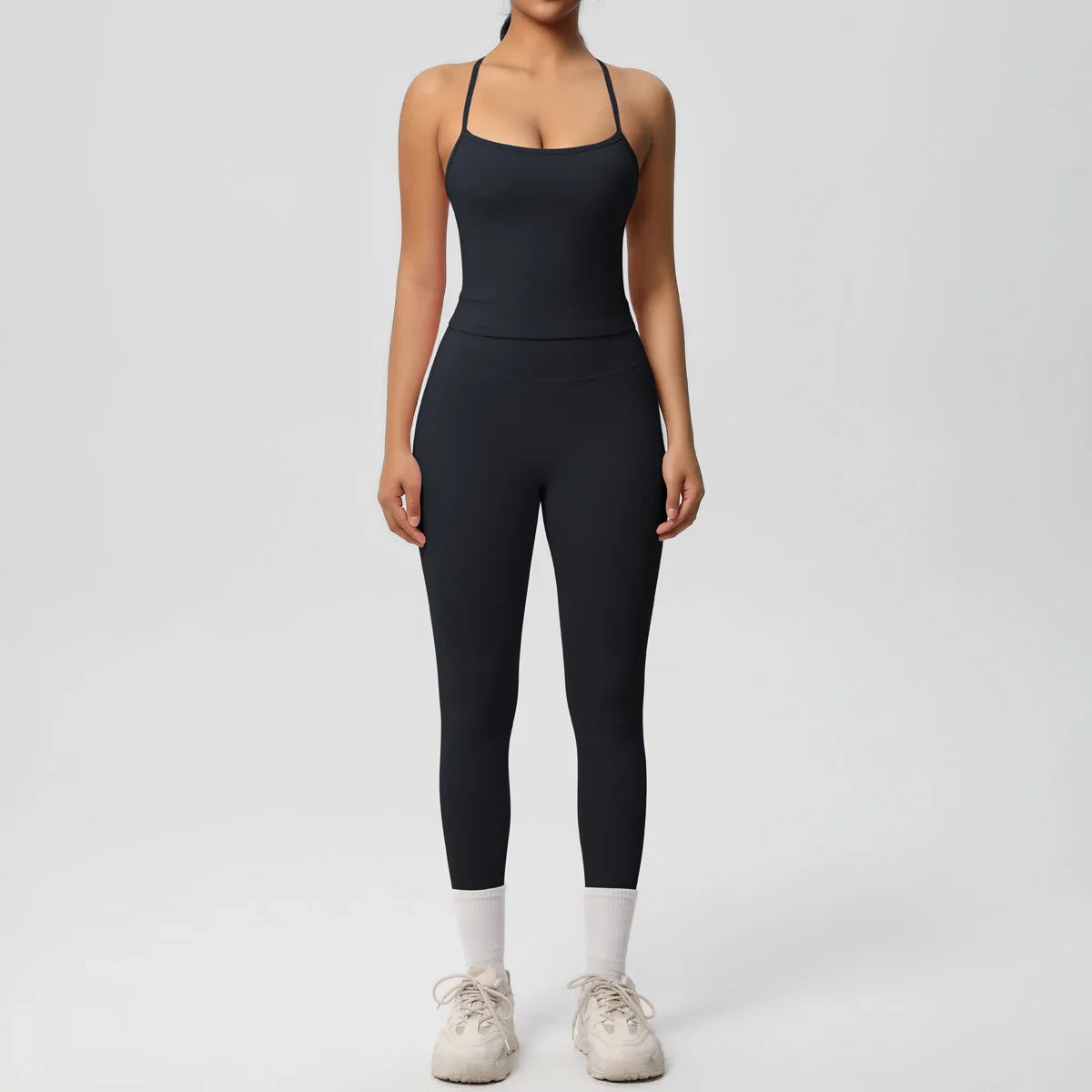 Halter Yoga Top Set Fitness Gym Suit Training Sleeveless Sport Gym Tops Crossover Back Sports Underwear  Tummy Control Slimming